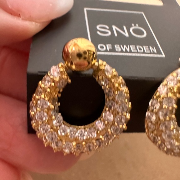 4 pairs of new Scandinavian earrings silver gold and turquoise stone. - Picture 11 of 11